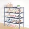imageSmiry Bamboo Shoe Rack 3 Tier Shoe Organizer for Entryway ampamp Closet Stackable Free Standing Storage Shelf for Shoes Bags ampamp Plants GreyGrey