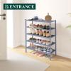 imageSmiry Bamboo Shoe Rack 3 Tier Shoe Organizer for Entryway ampamp Closet Stackable Free Standing Storage Shelf for Shoes Bags ampamp Plants GreyGrey