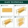 imageSmiry Bamboo Shoe Rack 3 Tier Shoe Organizer for Entryway ampamp Closet Stackable Free Standing Storage Shelf for Shoes Bags ampamp Plants GreyNatural