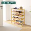 imageSmiry Bamboo Shoe Rack 3 Tier Shoe Organizer for Entryway ampamp Closet Stackable Free Standing Storage Shelf for Shoes Bags ampamp Plants GreyNatural