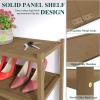 imageSmiry Bamboo Shoe Rack 3 Tier Shoe Organizer for Entryway ampamp Closet Stackable Free Standing Storage Shelf for Shoes Bags ampamp Plants GreyWalnut