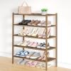 imageSmiry Bamboo Shoe Rack 3 Tier Shoe Organizer for Entryway ampamp Closet Stackable Free Standing Storage Shelf for Shoes Bags ampamp Plants GreyWalnut