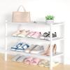 imageSmiry Bamboo Shoe Rack 3 Tier Shoe Organizer for Entryway ampamp Closet Stackable Free Standing Storage Shelf for Shoes Bags ampamp Plants GreyWhite