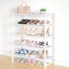 imageSmiry Bamboo Shoe Rack 3 Tier Shoe Organizer for Entryway ampamp Closet Stackable Free Standing Storage Shelf for Shoes Bags ampamp Plants GreyWhite