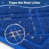 imageSmiry Cat Litter Box Mat 30x17 NonSlip Water Resistant Litter Trapping Mat Easy Clean Less Waste and UrineLocking Cat Carpet for Indoor GreenBlue
