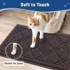 imageSmiry Cat Litter Box Mat 30x17 NonSlip Water Resistant Litter Trapping Mat Easy Clean Less Waste and UrineLocking Cat Carpet for Indoor GreenBrown