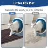 imageSmiry Cat Litter Box Mat 30x17 NonSlip Water Resistant Litter Trapping Mat Easy Clean Less Waste and UrineLocking Cat Carpet for Indoor GreenBrown