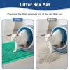 imageSmiry Cat Litter Box Mat 30x17 NonSlip Water Resistant Litter Trapping Mat Easy Clean Less Waste and UrineLocking Cat Carpet for Indoor GreenGreen