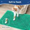 imageSmiry Cat Litter Box Mat 30x17 NonSlip Water Resistant Litter Trapping Mat Easy Clean Less Waste and UrineLocking Cat Carpet for Indoor GreenGreen