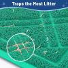 imageSmiry Cat Litter Box Mat 30x17 NonSlip Water Resistant Litter Trapping Mat Easy Clean Less Waste and UrineLocking Cat Carpet for Indoor GreenGreen