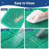 imageSmiry Cat Litter Box Mat 30x17 NonSlip Water Resistant Litter Trapping Mat Easy Clean Less Waste and UrineLocking Cat Carpet for Indoor GreenGreen
