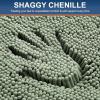 imageSmiry Luxury Chenille Toilet Rugs UShaped 24x20 Soft Absorbent NonSlip Contour Bathroom Rugs for Toilet Machine Washable Contoured Bath Mats Sage Green