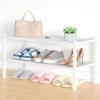 imageSmiry Bamboo Shoe Rack 3 Tier Shoe Organizer for Entryway ampamp Closet Stackable Free Standing Storage Shelf for Shoes Bags ampamp Plants GreyWhite