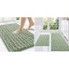 imageSmiry Bathroom Rugs Set 3 Piece Extra Soft Absorbent Non Slip Rubber Backing Machine Washable Quick Dry Chenille Bath Rug Set for Tub Shower and Floor 30quot x 20quot47quot x 20quot 24quot x 16quot Sage Green