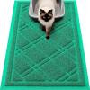 imageSmiry Cat Litter Box Mat 30x17 NonSlip Water Resistant Litter Trapping Mat Easy Clean Less Waste and UrineLocking Cat Carpet for Indoor GreenGreen