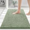 imageSmiry Luxury Chenille Bathroom Rugs 30x20 Extra Soft and Absorbent Shaggy Bath Mat Machine Washable NonSlip Plush Carpet Runner for Tub Shower and Floor Home Decor Accessories Sage Green
