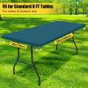 imageSmiry 2 Pack Rectangle Picnic Table Cloth Waterproof Elastic Fitted Tablecloths Washable Polyester Rectangular Patio Table Cover for Camping Indoor and Outdoor Black 30quotx72quotPeacock Blue