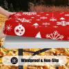 imageSmiry 2 Pack Rectangle Picnic Table Cloth Waterproof Elastic Fitted Tablecloths Washable Polyester Rectangular Patio Table Cover for Camping Indoor and Outdoor Black 30quotx72quotWhite  Red