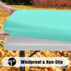 imageSmiry 2 Pack Rectangle Picnic Table Cloth Waterproof Elastic Fitted Tablecloths Washable Polyester Rectangular Patio Table Cover for Camping Indoor and Outdoor Black 30quotx72quotAqua