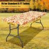 imageSmiry 2 Pack Rectangle Picnic Table Cloth Waterproof Elastic Fitted Tablecloths Washable Polyester Rectangular Patio Table Cover for Camping Indoor and Outdoor Black 30quotx72quotTangerine