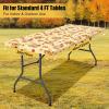 imageSmiry 2 Pack Rectangle Picnic Table Cloth Waterproof Elastic Fitted Tablecloths Washable Polyester Rectangular Patio Table Cover for Camping Indoor and Outdoor Black 30quotx72quotApricot