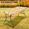 imageSmiry 2 Pack Rectangle Picnic Table Cloth Waterproof Elastic Fitted Tablecloths Washable Polyester Rectangular Patio Table Cover for Camping Indoor and Outdoor Black 30quotx72quotApricot