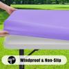 imageSmiry 2 Pack Rectangle Picnic Table Cloth Waterproof Elastic Fitted Tablecloths Washable Polyester Rectangular Patio Table Cover for Camping Indoor and Outdoor Black 30quotx72quotLavender