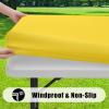 imageSmiry 2 Pack Rectangle Picnic Table Cloth Waterproof Elastic Fitted Tablecloths Washable Polyester Rectangular Patio Table Cover for Camping Indoor and Outdoor Black 30quotx72quotYellow