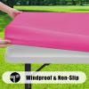 imageSmiry 2 Pack Rectangle Picnic Table Cloth Waterproof Elastic Fitted Tablecloths Washable Polyester Rectangular Patio Table Cover for Camping Indoor and Outdoor Black 30quotx72quotRose Pink