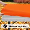 imageSmiry 2 Pack Rectangle Picnic Table Cloth Waterproof Elastic Fitted Tablecloths Washable Polyester Rectangular Patio Table Cover for Camping Indoor and Outdoor Black 30quotx72quotOrange