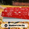 imageSmiry 2 Pack Rectangle Picnic Table Cloth Waterproof Elastic Fitted Tablecloths Washable Polyester Rectangular Patio Table Cover for Camping Indoor and Outdoor Black 30quotx72quotChristmas Red