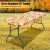 imageSmiry 2 Pack Rectangle Picnic Table Cloth Waterproof Elastic Fitted Tablecloths Washable Polyester Rectangular Patio Table Cover for Camping Indoor and Outdoor Black 30quotx72quotTangerine