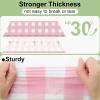 imageSmiry 3 Packs Gingham Disposable Table Cloth 54 x 108 Inch Waterproof Plastic Tablecloth Rectangle Khaki and White Checkered Table Covers for Picnic Birthday PartyPink and White