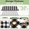 imageSmiry 3 Packs Gingham Disposable Table Cloth 54 x 108 Inch Waterproof Plastic Tablecloth Rectangle Khaki and White Checkered Table Covers for Picnic Birthday PartyBlack and White