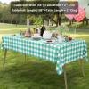 imageSmiry 3 Packs Gingham Disposable Table Cloth 54 x 108 Inch Waterproof Plastic Tablecloth Rectangle Khaki and White Checkered Table Covers for Picnic Birthday PartyTeal and White