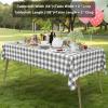 imageSmiry 3 Packs Gingham Disposable Table Cloth 54 x 108 Inch Waterproof Plastic Tablecloth Rectangle Khaki and White Checkered Table Covers for Picnic Birthday PartyGrey and White