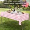 imageSmiry 3 Packs Gingham Disposable Table Cloth 54 x 108 Inch Waterproof Plastic Tablecloth Rectangle Khaki and White Checkered Table Covers for Picnic Birthday PartyPink and White