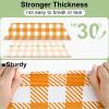 imageSmiry 3 Packs Gingham Disposable Table Cloth 54 x 108 Inch Waterproof Plastic Tablecloth Rectangle Khaki and White Checkered Table Covers for Picnic Birthday PartyChristmas Red