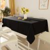 imageSmiry 4 Pack Rectangle Table Cloth Waterproof AntiScratch Polyester Tablecloth Decorative Washable Fabric Table Cover for Dining Buffet Parties and Outdoor 60x102 BlackBlack