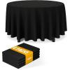 imageSmiry 4 Pack Rectangle Table Cloth Waterproof AntiScratch Polyester Tablecloth Decorative Washable Fabric Table Cover for Dining Buffet Parties and Outdoor 60x102 BlackBlack