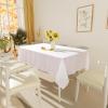 imageSmiry 4 Pack Rectangle Table Cloth Waterproof AntiScratch Polyester Tablecloth Decorative Washable Fabric Table Cover for Dining Buffet Parties and Outdoor 60x102 BlackWhite
