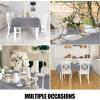 imageSmiry 4 Pack Rectangle Table Cloth Waterproof AntiScratch Polyester Tablecloth Decorative Washable Fabric Table Cover for Dining Buffet Parties and Outdoor 60x102 BlackGrey