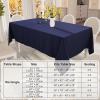 imageSmiry 4 Pack Rectangle Table Cloth Waterproof AntiScratch Polyester Tablecloth Decorative Washable Fabric Table Cover for Dining Buffet Parties and Outdoor 60x102 BlackNavy