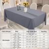 imageSmiry 4 Pack Rectangle Table Cloth Waterproof AntiScratch Polyester Tablecloth Decorative Washable Fabric Table Cover for Dining Buffet Parties and Outdoor 60x102 BlackGrey