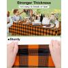 imageSmiry Disposable Table Cloth 12 Pack 84 Inch Round Waterproof Plastic Tablecloth Decorative Rectangle Table Covers for Party Birthday Picnic WhiteBlack and Orange