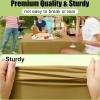 imageSmiry Disposable Table Cloth 12 Pack 84 Inch Round Waterproof Plastic Tablecloth Decorative Rectangle Table Covers for Party Birthday Picnic WhiteGold
