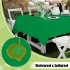 imageSmiry Disposable Table Cloth 12 Pack 84 Inch Round Waterproof Plastic Tablecloth Decorative Rectangle Table Covers for Party Birthday Picnic WhiteGreen