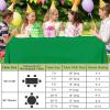 imageSmiry Disposable Table Cloth 12 Pack 84 Inch Round Waterproof Plastic Tablecloth Decorative Rectangle Table Covers for Party Birthday Picnic WhiteGreen