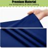 imageSmiry Disposable Table Cloth 12 Pack 84 Inch Round Waterproof Plastic Tablecloth Decorative Rectangle Table Covers for Party Birthday Picnic WhiteNavy