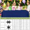 imageSmiry Disposable Table Cloth 12 Pack 84 Inch Round Waterproof Plastic Tablecloth Decorative Rectangle Table Covers for Party Birthday Picnic WhiteNavy